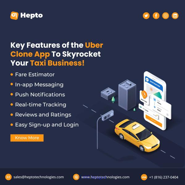 Key Features of the Uber Clone App To Skyrocket Your Taxi Business