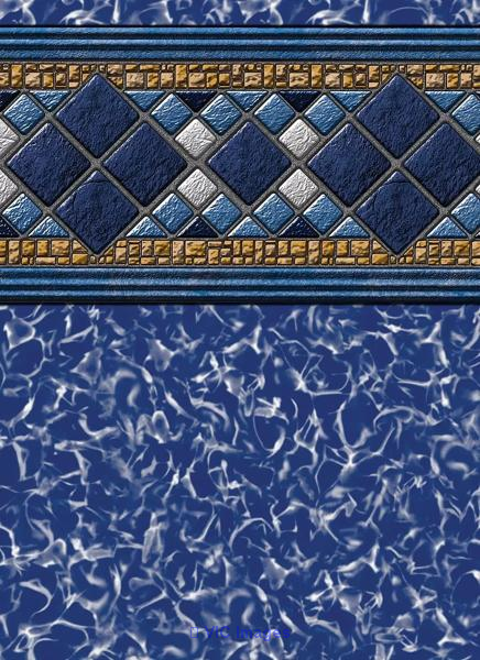 Crystal Diamond Beaded Inground Swimming Pool Liner