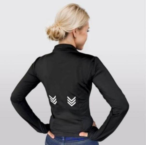 Women's Reflective Zip Jacket for Night Sports