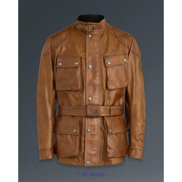 Motorcycle Leather Jacket Hand Waxed
