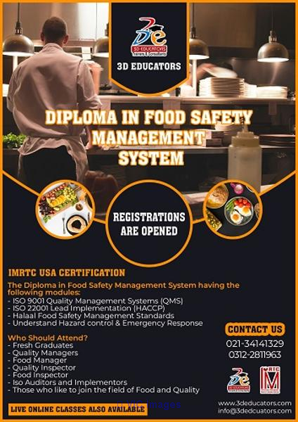 Diploma in Food Safety Management Training with USA Certification Modu