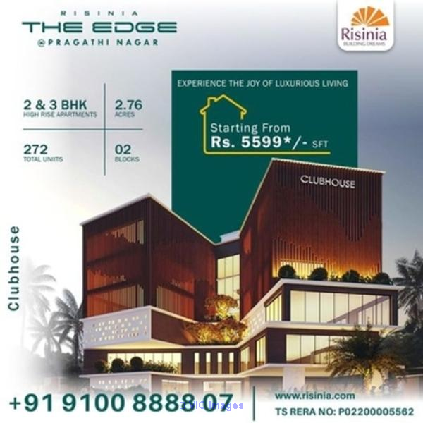 Flats For Sale In Pragathi Nagar | The Edge by Risinia