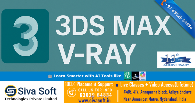 3DS MAX + V-RAY Training Course | Classroom and Online | Ameerpet Hyde