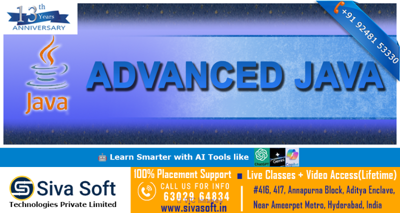 Advanced Java Training Course | Classroom and Online | Ameerpet Hydera