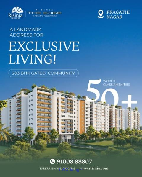 2 and 3Bhk Apartments For Sale In Pragathi Nagar | The Edge by Risinia