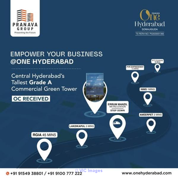 Prime Commercial Office Space to  buy somajiguda | One Hyderabad by Pr