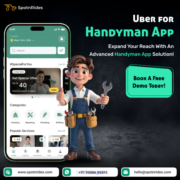 Create Your Handyman App Like Uber - SpotnRides