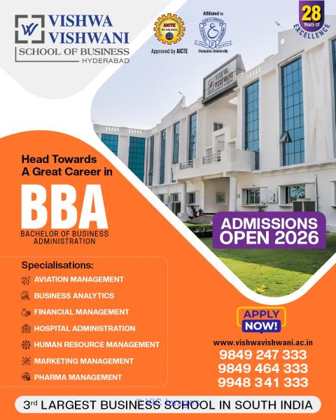 Top Colleges for BBA in Hyderabad | VVSB BBA Program