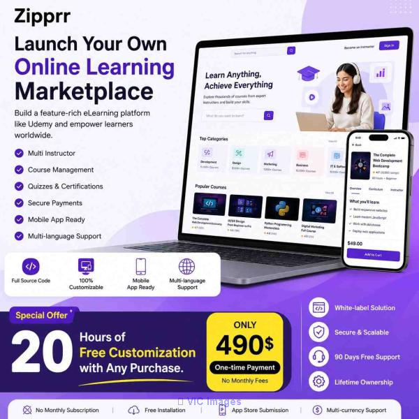 Want Full Ownership of Your Course Marketplace? Build the Zipprr Udemy