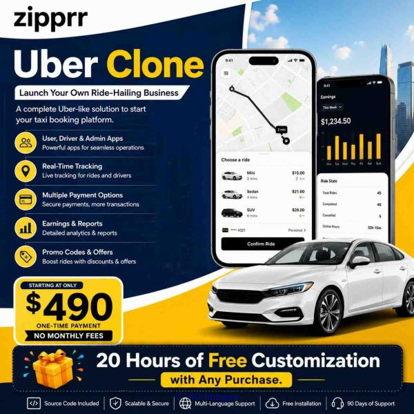 How Much Does an Uber Clone Really Cost? Zipprr, $490