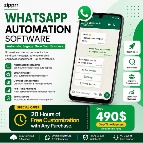 Zipprr WhatsApp Automation Software – Launch Your Own WhatsApp Marketi