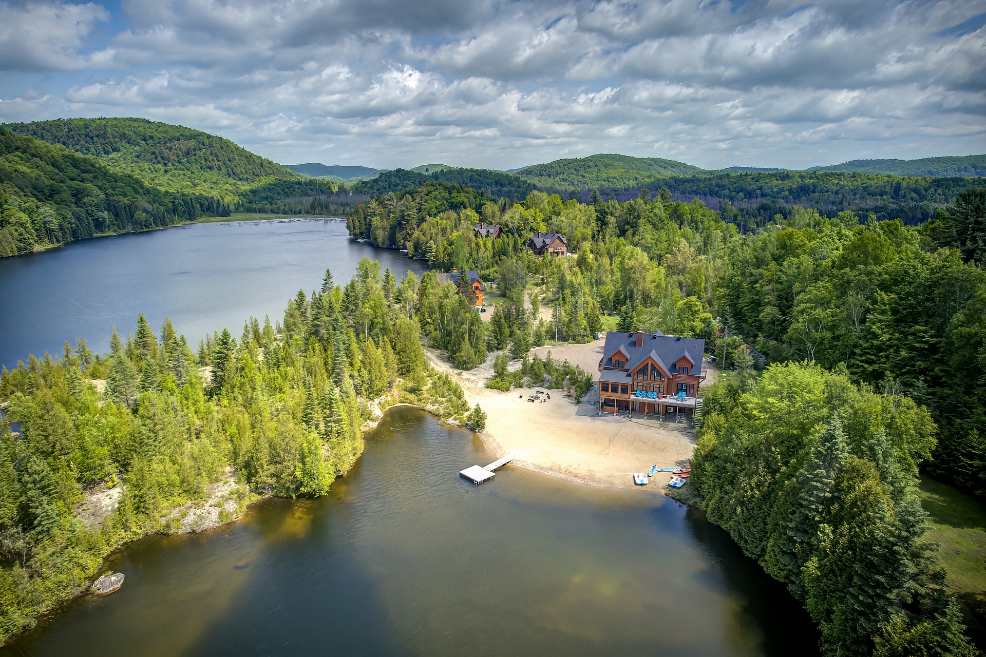 Rental chalet domain for sale in the Laurentians