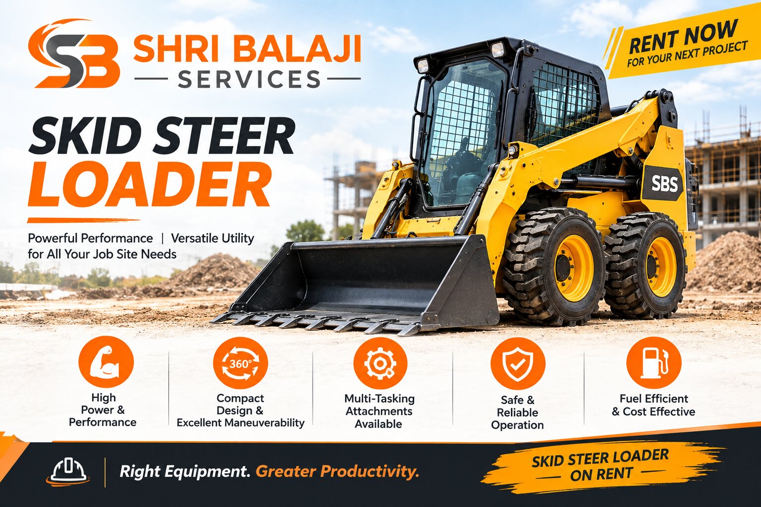Skid Steer Loader for Efficient Material Transportation