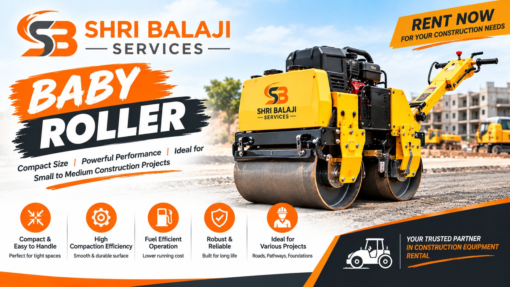 Baby Roller for Modern Road Construction