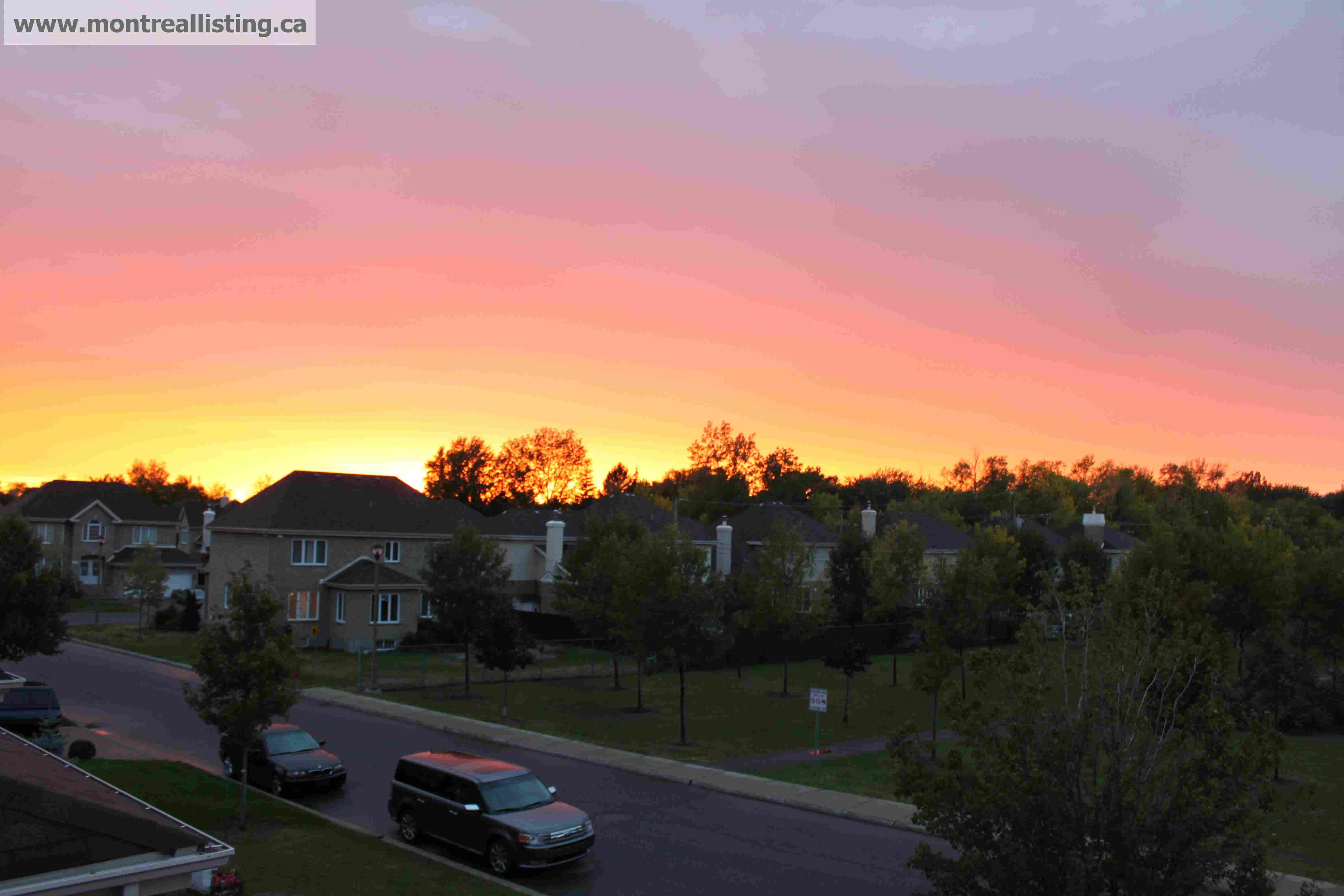 Sunset in Montreal West Island - Pierrefonds.