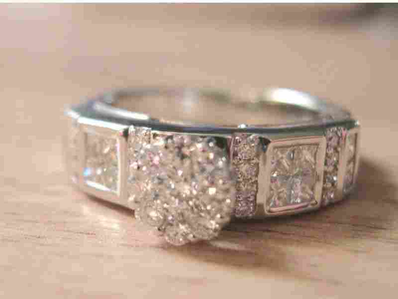 NEW BEAUTIFUL 18K WHITE GOLD +1,03CT of NATURAL DIAMONDS VVS1/G - Photo 1