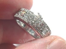 NEW 18K WHITE GOLD DIAMOND RING 1,39cts NATURAL DIAMONDS VVS1/G  - Photo 1