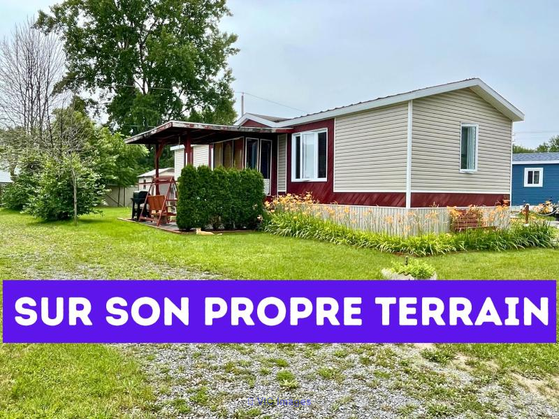 Maison mobile terrain inclus à vendre St-Jean-sur-Richelieu