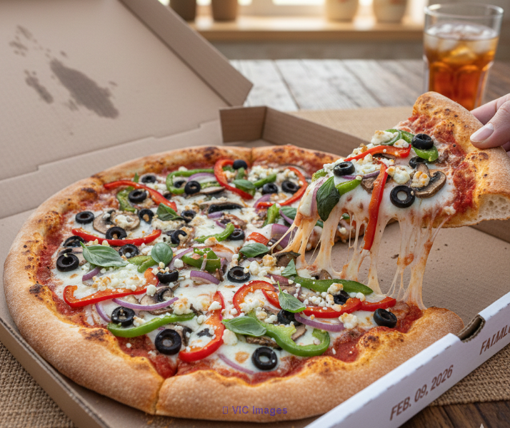 Hot & Fresh Vegetarian Pizza - Photo 2