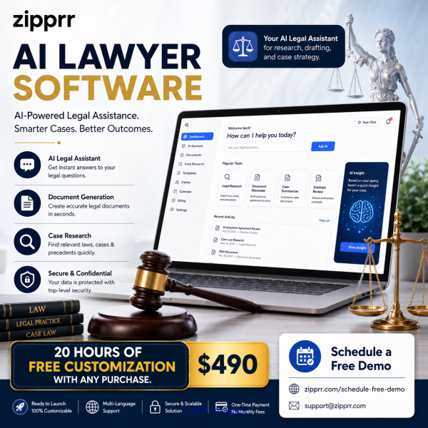 AI-Powered Legal Consultation Software by Zipprr  Perfect for Startup - Photo 1